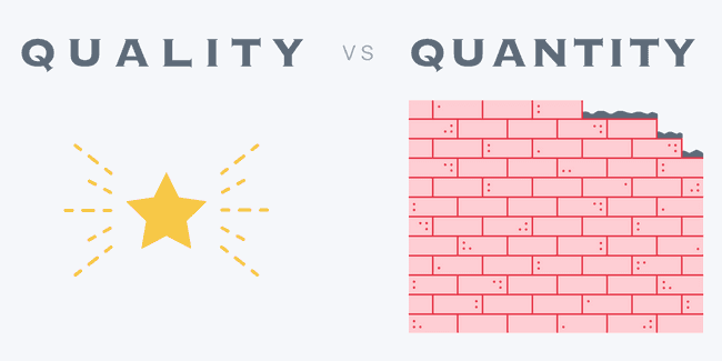 Quality versus quantity
